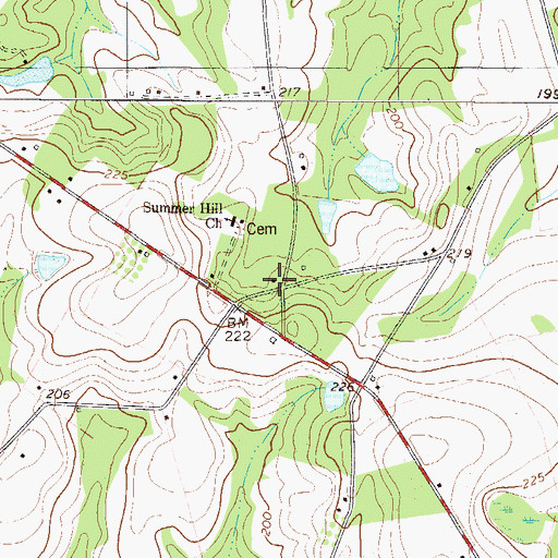 Topographic Map of Snapp School (historical), GA