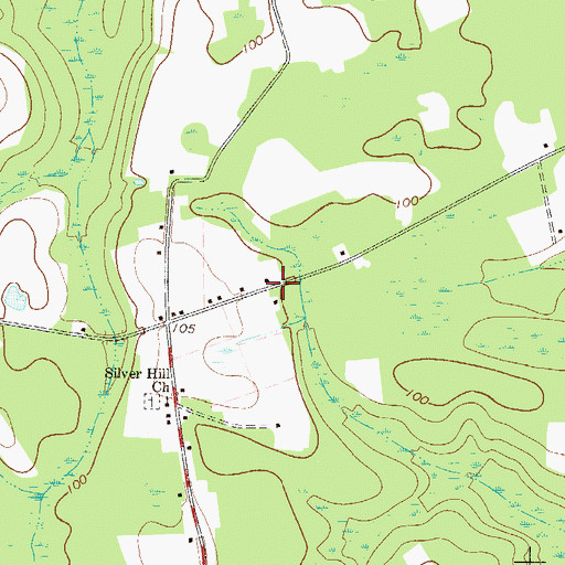 Topographic Map of Lee School (historical), GA
