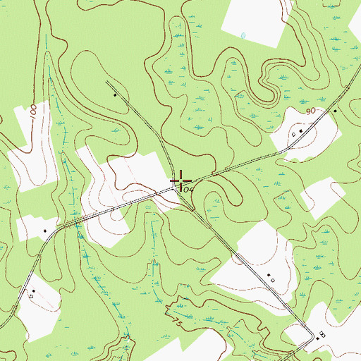 Topographic Map of Morgan School (historical), GA