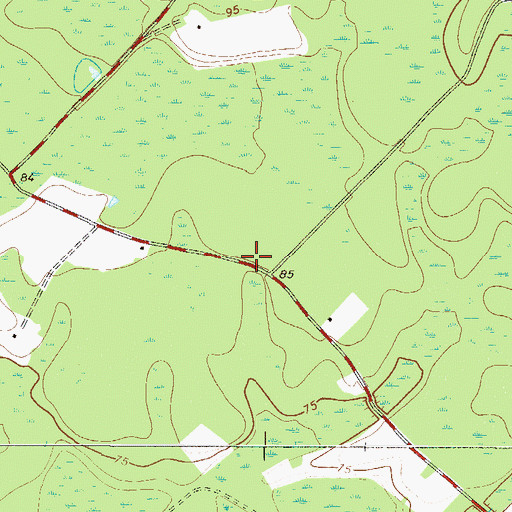 Topographic Map of Pine Grove School (historical), GA