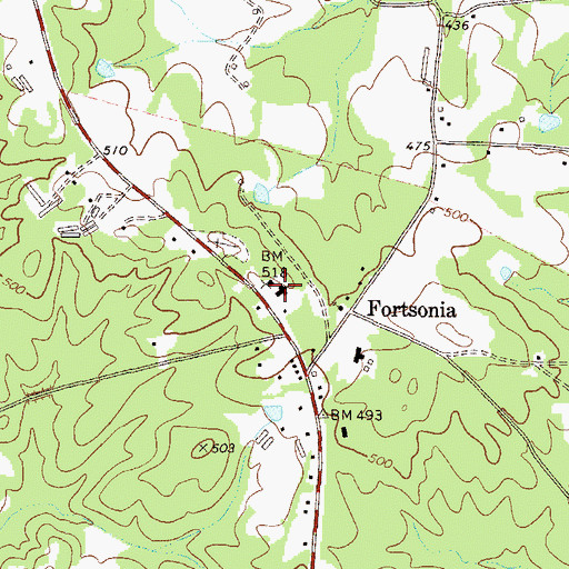 Topographic Map of Flatwoods Church, GA