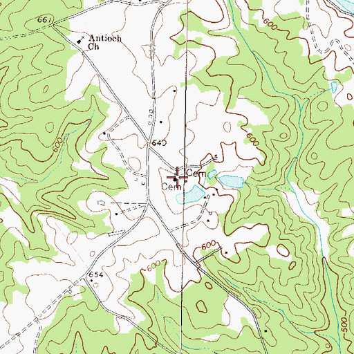 Topographic Map of Rockspring Church, GA