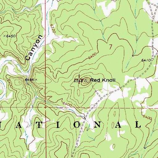 Topographic Map of Red Knoll, AZ