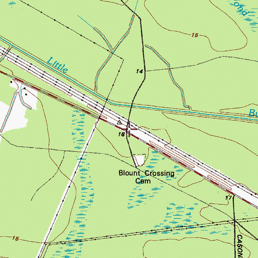 Topographic Map of Blunt (historical), GA