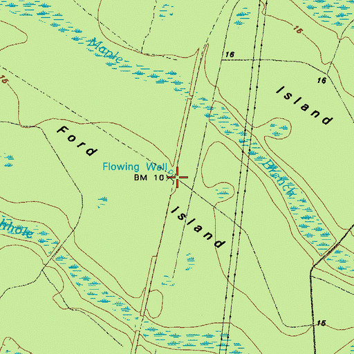 Topographic Map of Ford (historical), GA