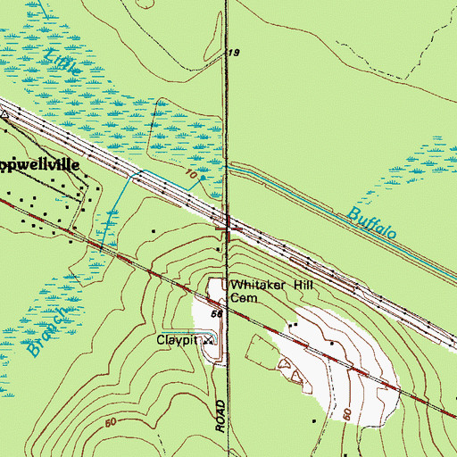 Topographic Map of Lotts (historical), GA