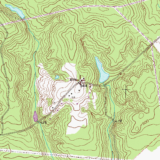 Topographic Map of Corinth Church (historical), GA