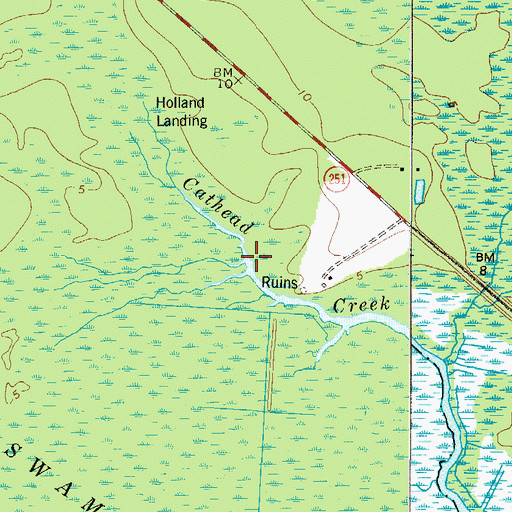Topographic Map of McClendon Creek, GA