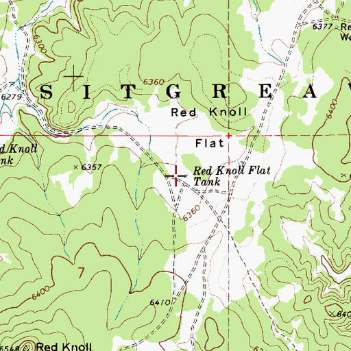 Topographic Map of Red Knoll Flat Tank, AZ