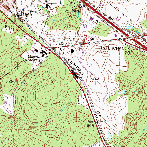 Topographic Map of Star Mills, GA