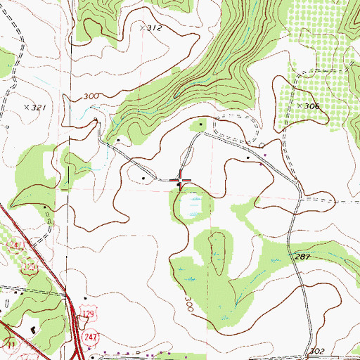 Topographic Map of Anderson Gift Church, GA
