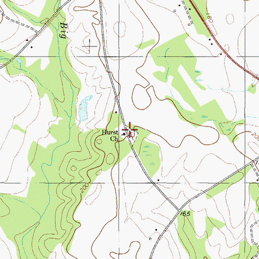 Topographic Map of Hurst School (historical), GA