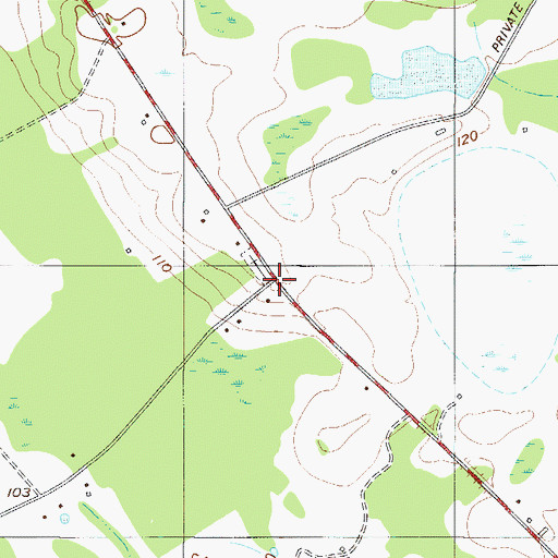 Topographic Map of Lovett Temple (historical), GA