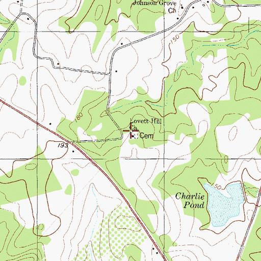 Topographic Map of Loving Hill School (historical), GA