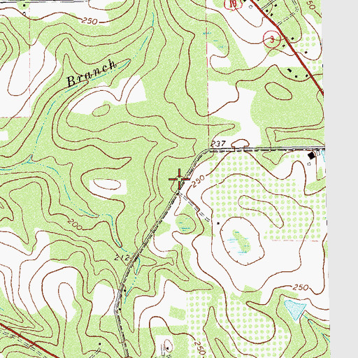 Topographic Map of Greenwood School (historical), GA
