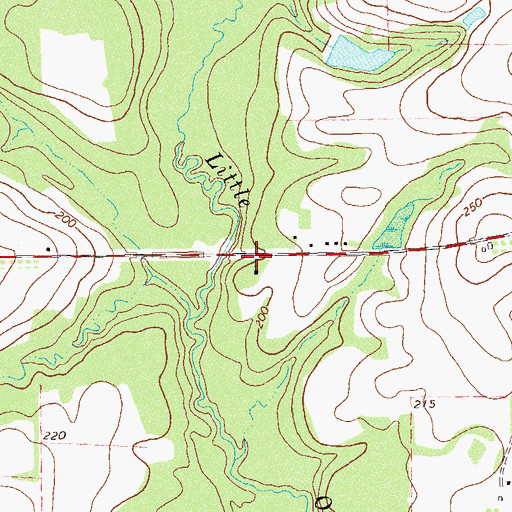 Topographic Map of Mount Phisby Church, GA