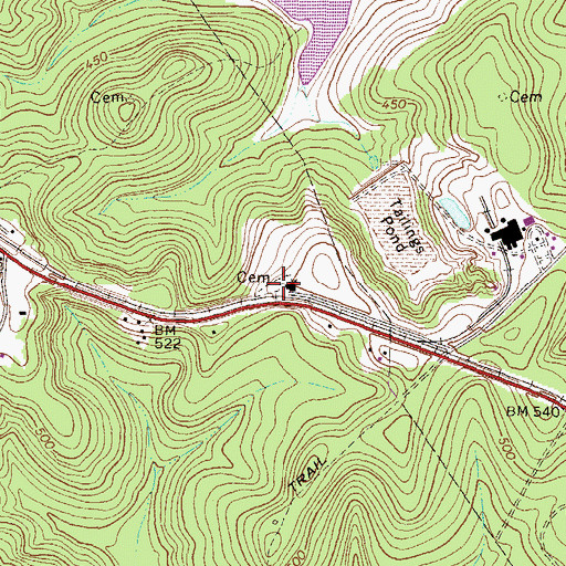 Topographic Map of Mount Zion School (historical), GA