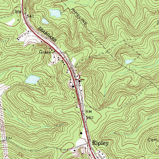 Topographic Map of Shiloh Church, GA