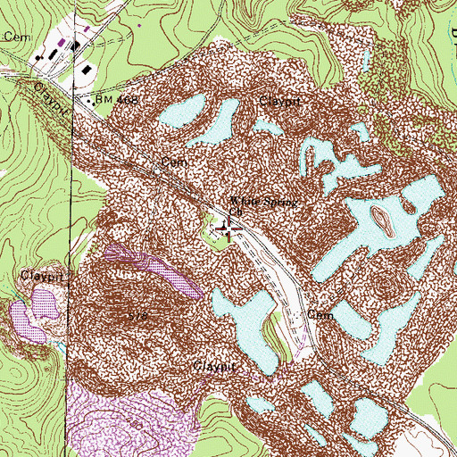 Topographic Map of White Springs School (historical), GA