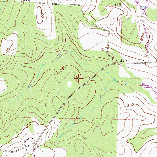 Topographic Map of Harrisonville School (historical), GA