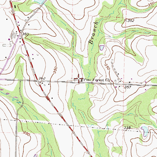 Topographic Map of New Bethel School (historical), GA