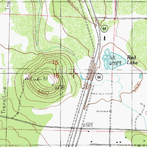 Topographic Map of Red Lake Valley, AZ
