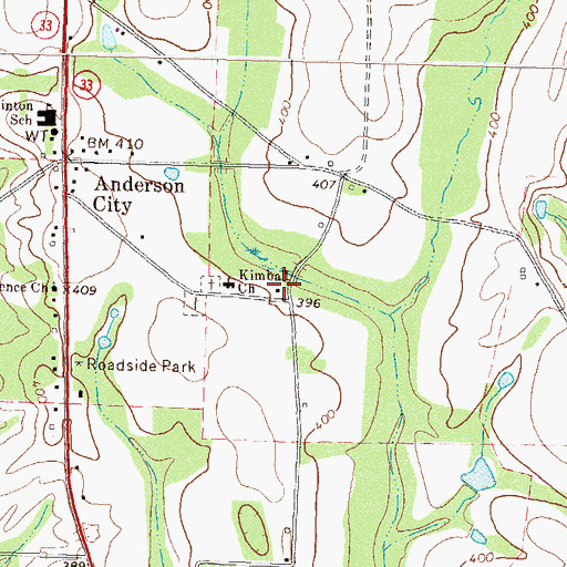Topographic Map of Old Minton School (historical), GA
