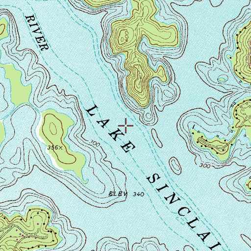 Topographic Map of Collins Island (historical), GA