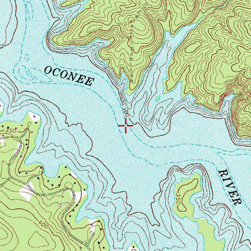 Topographic Map of Fraley Ferry (historical), GA