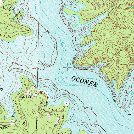 Topographic Map of Fraley Shoals (historical), GA