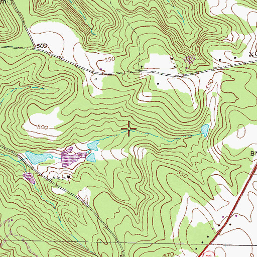 Topographic Map of Moran Spring, GA