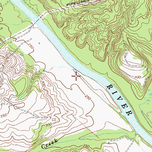 Topographic Map of Powell Lake (historical), GA