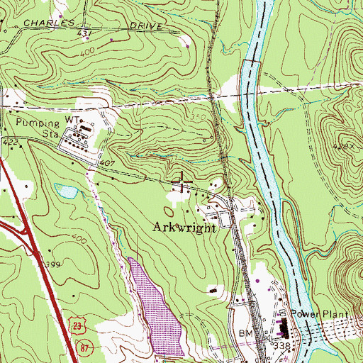 Topographic Map of Saint Marys Church (historical), GA