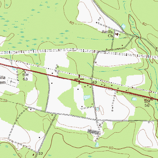 Topographic Map of Manson (historical), GA