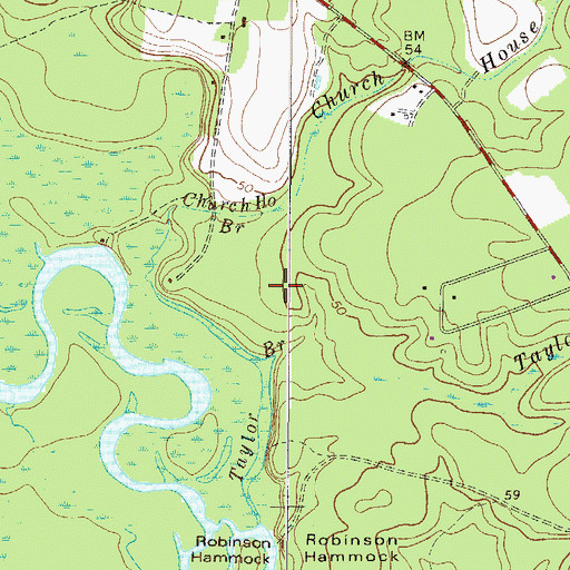 Topographic Map of Rosin Landing, GA