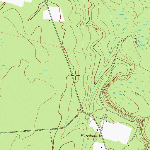 Topographic Map of Strickland School (historical), GA