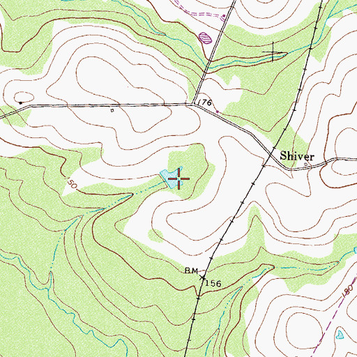 Topographic Map of Concord Church (historical), GA