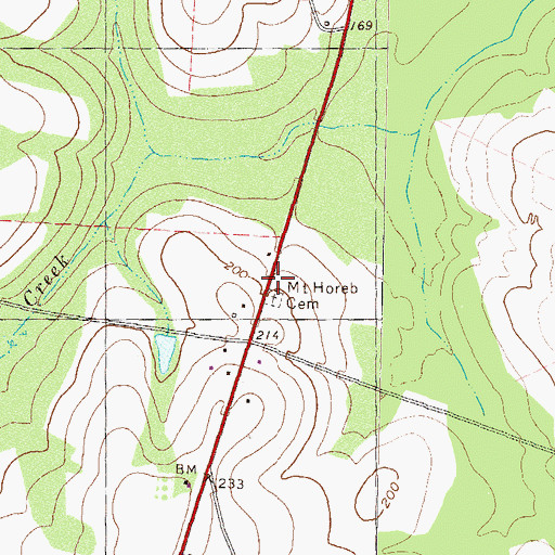 Topographic Map of Mount Horeb Church (historical), GA