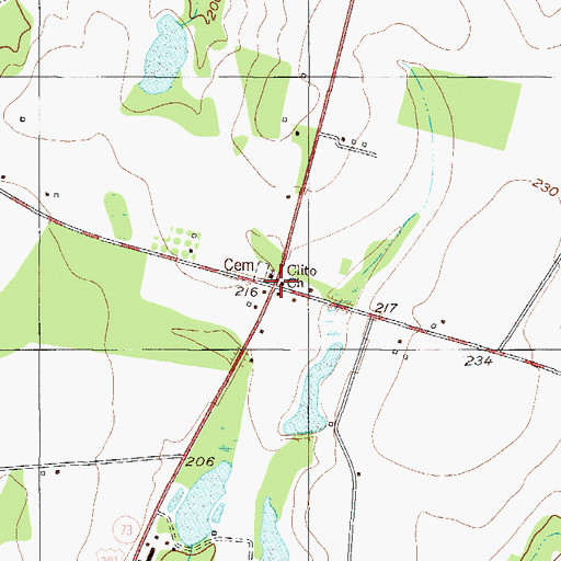 Topographic Map of Clito School (historical), GA