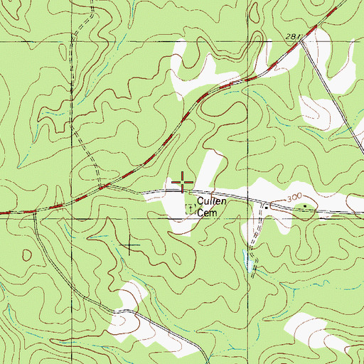 Topographic Map of Burton School (historical), GA
