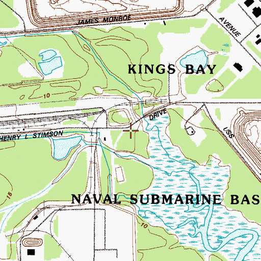 Topographic Map of Bridge Hammock School (historical), GA