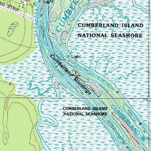 Topographic Map of Cumberland Dividings, GA