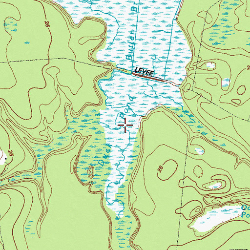 Topographic Map of Duck Pond, GA