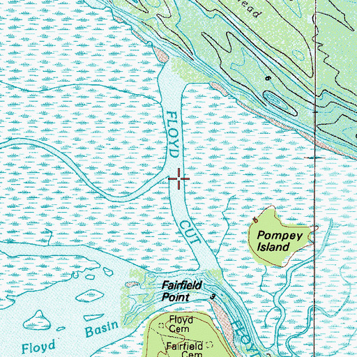 Topographic Map of Floyd Cut, GA