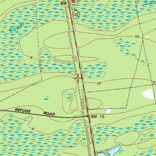 Topographic Map of Refuge (historical), GA