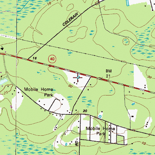 Topographic Map of Ruhamah School (historical), GA