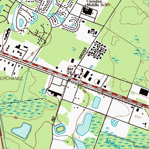 Topographic Map of Scotchville School (historical), GA
