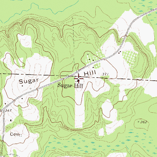 Topographic Map of County Line Church, GA