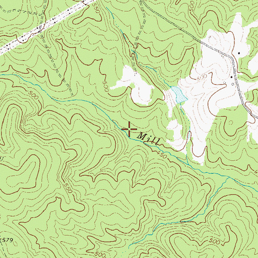 Topographic Map of Coleman Mill (historical), GA