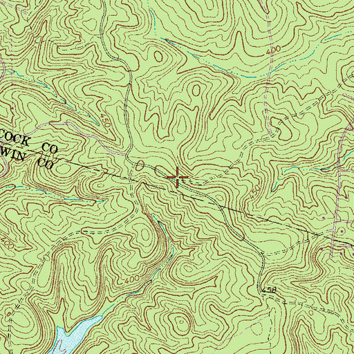 Topographic Map of Mount Moriah Church (historical), GA